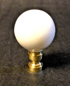 2" Ceramic Ball Style Lamp Light Harp Finial - Choose Color Black White Beige - Picture 1 of 7