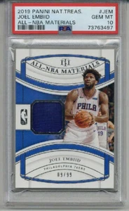 2019 Panini National Treasures All NBA Materials Joel Embiid /99 PSA 10 LOW POP - Bild 1 von 2