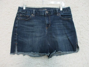 Maurices Shorts 10 Womens Regular Size Blue Denim Casual Jeans Cutoff Dark Wash - Picture 1 of 8
