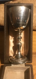 Garrard Silver 25th Royal Wedding Anniversary Goblet Boxed with Papers - Picture 1 of 10