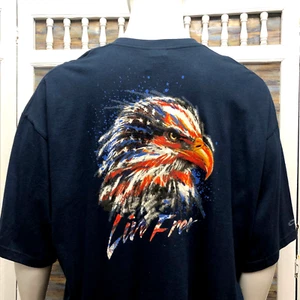 Camiseta Bandera Americana Águila Calva Live Free Para Hombre Camisas Locas Patriótica Talla 2XL - Imagen 1 de 9