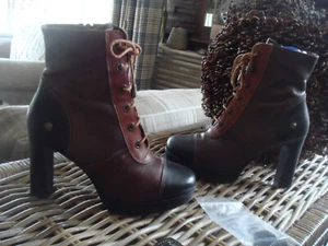 Wunderbare High Heel Plateau Stiefelette Neosens Handgefertigt Gr.37 - Bild 1 von 7