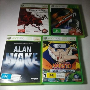 Xbox 360 Game Bundle mega deal Alan wake + SHONEN JUMP NARUTO RISE OF A NINJA +2 - Picture 1 of 5