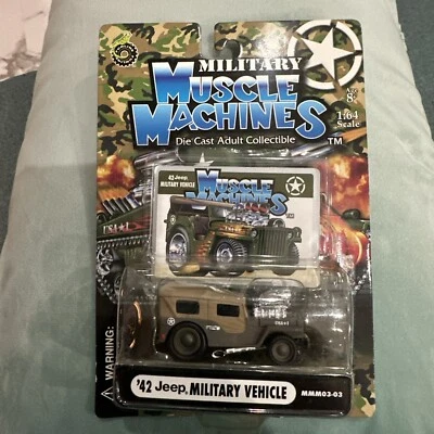 Jeep MMM03-03 42 escala 1:64 coleccionable adulto máquinas musculares militares fundido a presión Foto 1 de 4