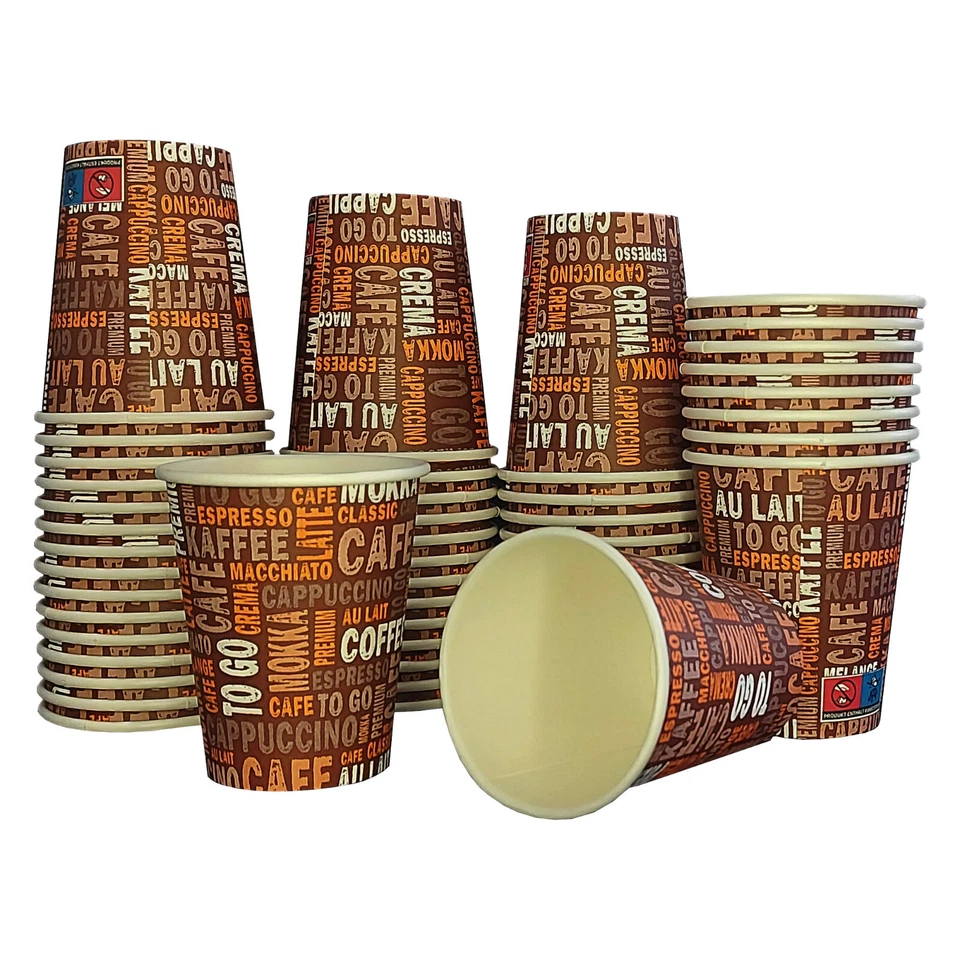 Kaffeebecher to go Pappbecher coffee to go Becher 100ml 200ml 250ml 300ml 400ml - Bild 1 von 1