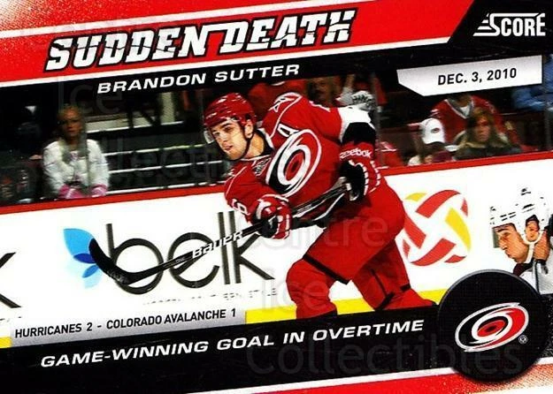 2011-12 Score Sudden Death #14 Brandon Sutter - Image 1 of 1