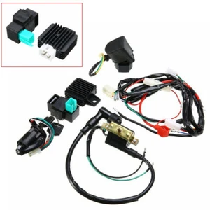 Motorcycle CDI Wiring Harness Loom Ignition Solenoid Coil Rectifier Kill Switch - Bild 1 von 7