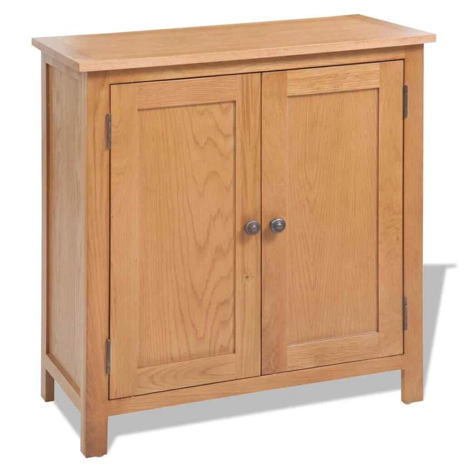 vidaXL Sideboard 70x35x75 Cm Solid Oak Wood