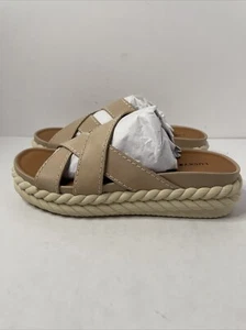 Sandalias Lucky Brand de cuero tostado con tiras cómodas talla 5 - Imagen 1 de 5