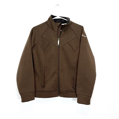 Burton Lightweight Brown Ski Coat Jacket Brown Thumbholes Women Size Large - Image 1 of 4