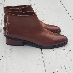 Sarto Women's Brown Leather Nemi Ankle Bootie Size 8.5 UK 5.5 EU 38.5 NEW - Picture 1 of 5
