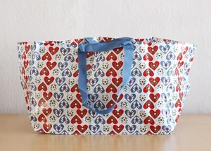 IKEA VINTERFINT Tragetasche Umzug Transport 55x37x35 cm 71L blau rot Weihnachten - Bild 1 von 7
