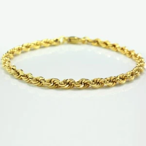 Pulsera de oro cadena de cordón unisex 19,5 cm largo oro amarillo 333 joyas de oro - Imagen 1 de 3