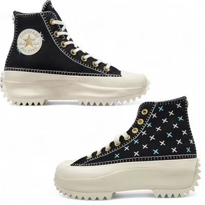 CONVERSE Run Star Hike Crafted Stitching Boots Womens Size 8 Platform Shoes NEW - Image 1 of 4