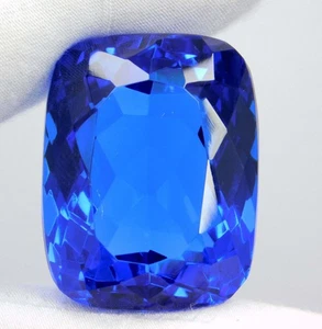 93,40 ct natürlicher blauer Tansania AUS Tansanit zertifizierter Kissenschliff loser Edelstein - Bild 1 von 7