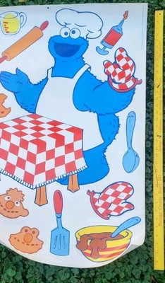 Calcomanías de pared de colección 1998 Jim Hensons Plaza Sésamo "monstruo galleta" JUMBO pegatinas Foto 1 de 2