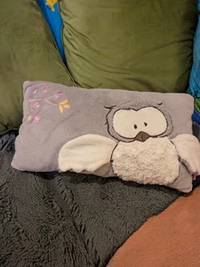 NICI Plush Owl Rectangle Shaped Soft Cushion 17" x 10” RARE - Imagen 1 de 7