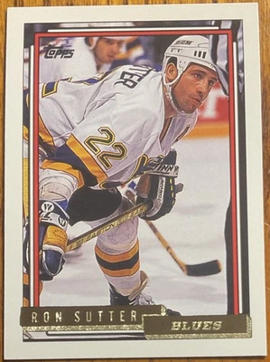 1992-93 Topps Gold Ron Sutter #371 St. Louis Blues - Image 1 of 2