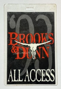Vintage BACKSTAGE ALL-ACCESS PASS: 1993 Brooks & Dunn - Picture 1 of 2