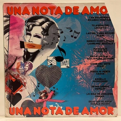 UNA NOTA DE AMOR, FEAT. FLANS 1989 MEXICAN LP ALBUM TRANSLUCENT WAX CUT OUT - Image 1 of 4