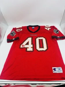 Vintage 90s Champion Tampa Bay Buccaneers Alstott #40 NFL Jersey Size 40 Medium - Picture 1 of 7