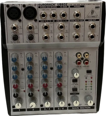 Behringer Eurorack UB802 Ultra-Low Noise 8 Input 2 BUS Mixer NO CORDS AS IS - Image 1 of 4