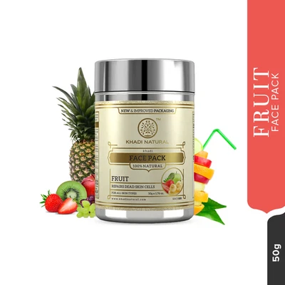 Khadi Natural Fruit Face Pack восстанавливающий омертвевшие клетки кожи (все типы кожи) (50 г) - Изображение 1 из 3