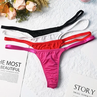 1/4 Packungen String Bikini Intim Damen Höschen Tanga Reizwäsche Slips Set - Bild 1 von 4