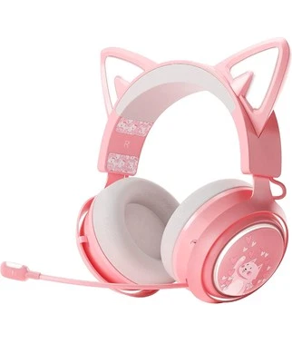 Wireless Headphones, Gaming Cat Ear  Bluetooth 5.0 for Smartphone - PINK - Image 1 of 4