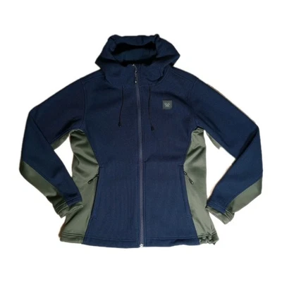 Vortex Hoodie Jacket Womens Shed Hunter Pro Hooded Blue Green Color Block Sz L - Image 1 of 4