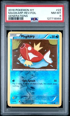 2016 Pokemon Xy Generations Magikarp Reverse Foil #22 Generations PSA 8 - Image 1 of 2