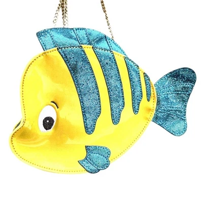 Danielle Nicole Disney Retired Flounder Metallic Novelty Chain Crossbody Bag - Image 1 of 4