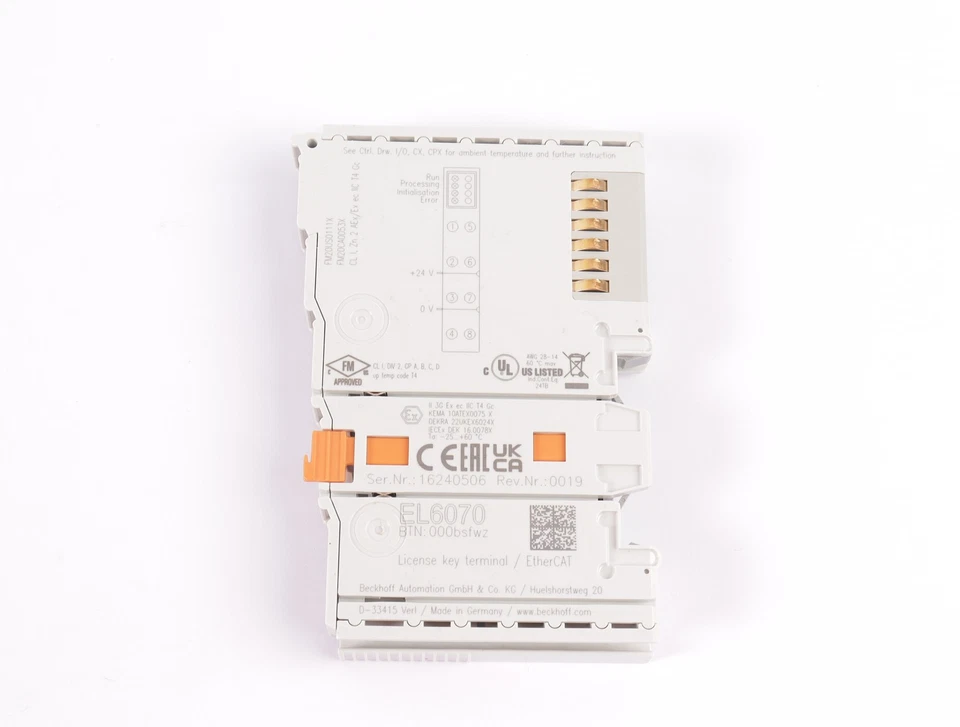 Beckhoff EL6070 License Key Terminal EtherCAT -2500271 - Bild 1 von 1