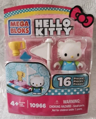 MEGA BLOKS HELLO KITTY #10966 PODIUM 16 Pieces 2014 NIP - Image 1 of 4