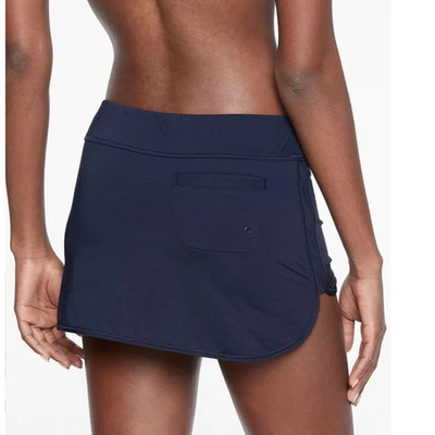 Athleta M navy dress blue Tidal Skirt skort swim bathing suit coverup rashguard - Image 1 of 4