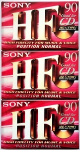 NEU, 3x Sony Musikkassette, HF (Typ IEC/Type I), 90 Minuten, NEU, Sony C-90HFC - Picture 1 of 4