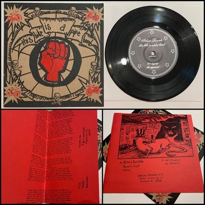 THIS BIKE IS A PIPE BOMB Black Panther Party 7” Vinyl-Hot Water Music Against Me Foto 1 de 4