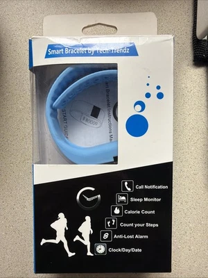 FITNESS TRACKER Smart Bracelet: Monitors Steps, Calories & More! - Light Blue - Image 1 of 3