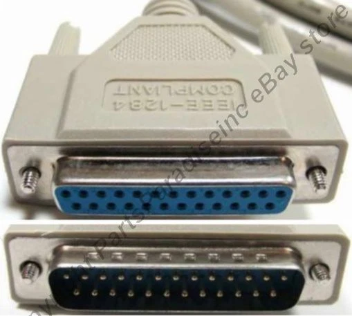 10ft IEEE1284 DB25 Male-Female EXTENSION Parallel Bi-Directional Cable/Cord/Wire - Image 1 of 1