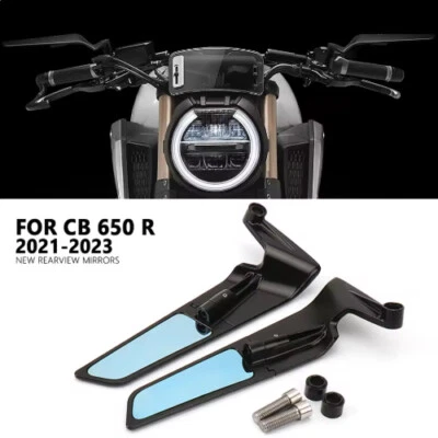 Motorcycle 360° Adjustable Universal Rearview Mirrors For Honda CB650R 2021-23 Foto 1 de 4