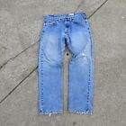 00s Wrangler Jeans 34x30 Pants Faded Distressed Western Mens Baggy Grunge Skate