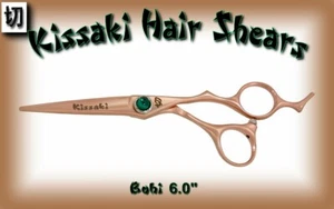 Tijeras de corte de pelo Kissaki Pro de 6,0" oro rosa titanio - Imagen 1 de 3