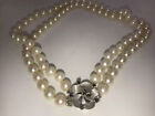 Double Strand Pearl Neclace 84 Round Fresh Water Pearls AA Quality 14kWG Clasp