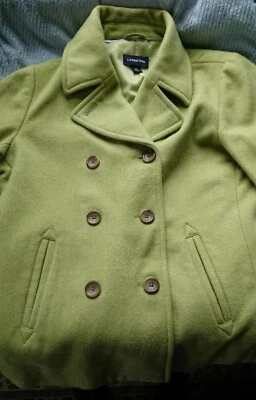Vintage Land's End 10 P women's Olive Green Pea Coat  - Image 1 of 4