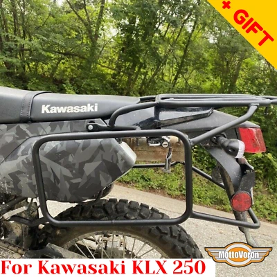 For Kawasaki KLX 250 rack luggage system KLX250SF side carrier D-Tracker X,Gift - Image 1 of 4
