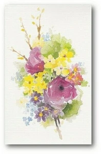 Pretty Flowers SYMPATHY Card with Bible Text Numbers 6:26 - EB8052 - Picture 1 of 1