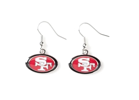 Aminco international San Francisco 49ERS Dangle Logo Earring Set Charm Gift NFL Cover