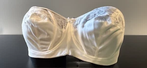 Goddess Strapless Bra Size 38DD Under Wire Style 389 3 Section Beige Lace Bride - Picture 1 of 6