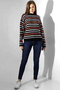 Pullover Sweater Stricksweater Sweatshirt Langarm Jumper Top Strickpullover S M - Bild 1 von 5