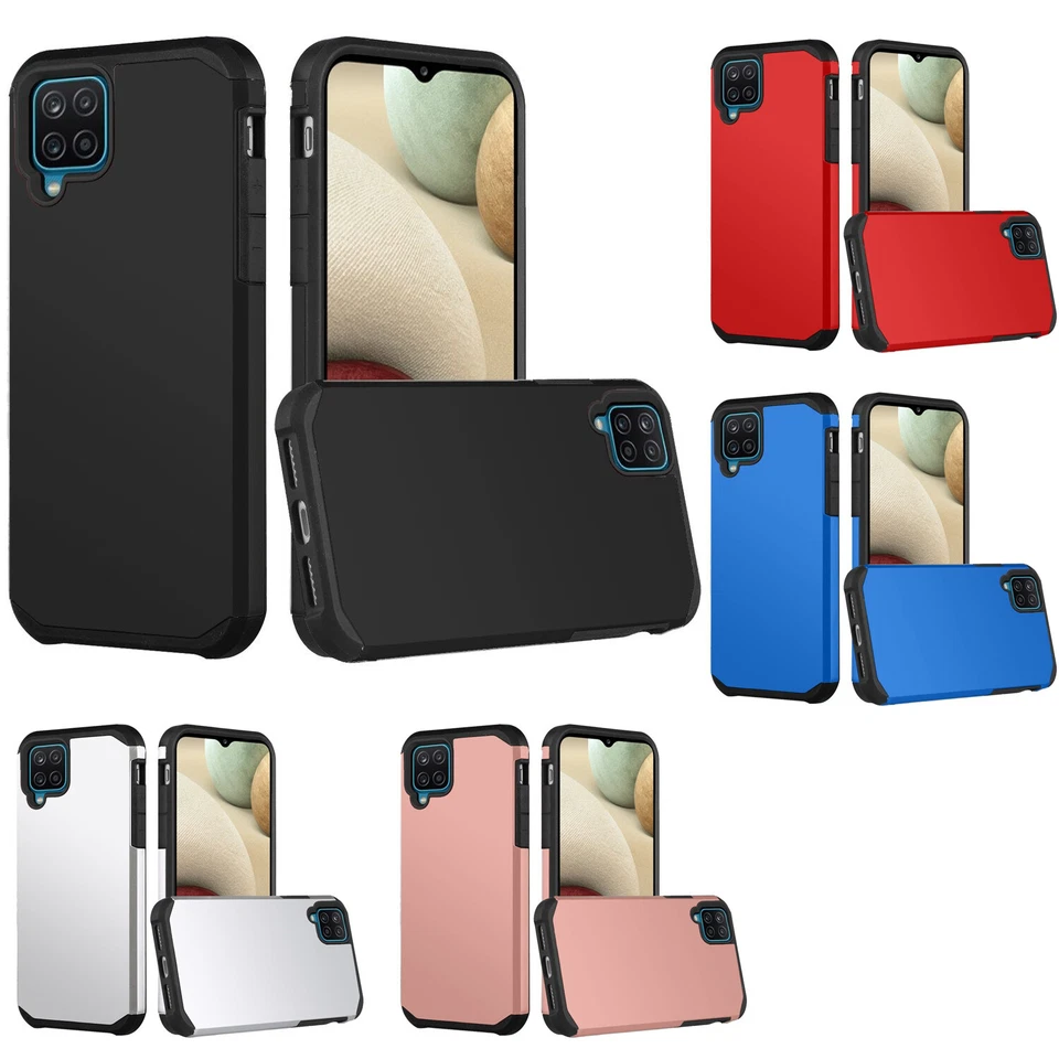 For Samsung Galaxy A12 HARD Astronoot Hybrid Rubber Silicone Case Phone Cover - Image 1 of 1